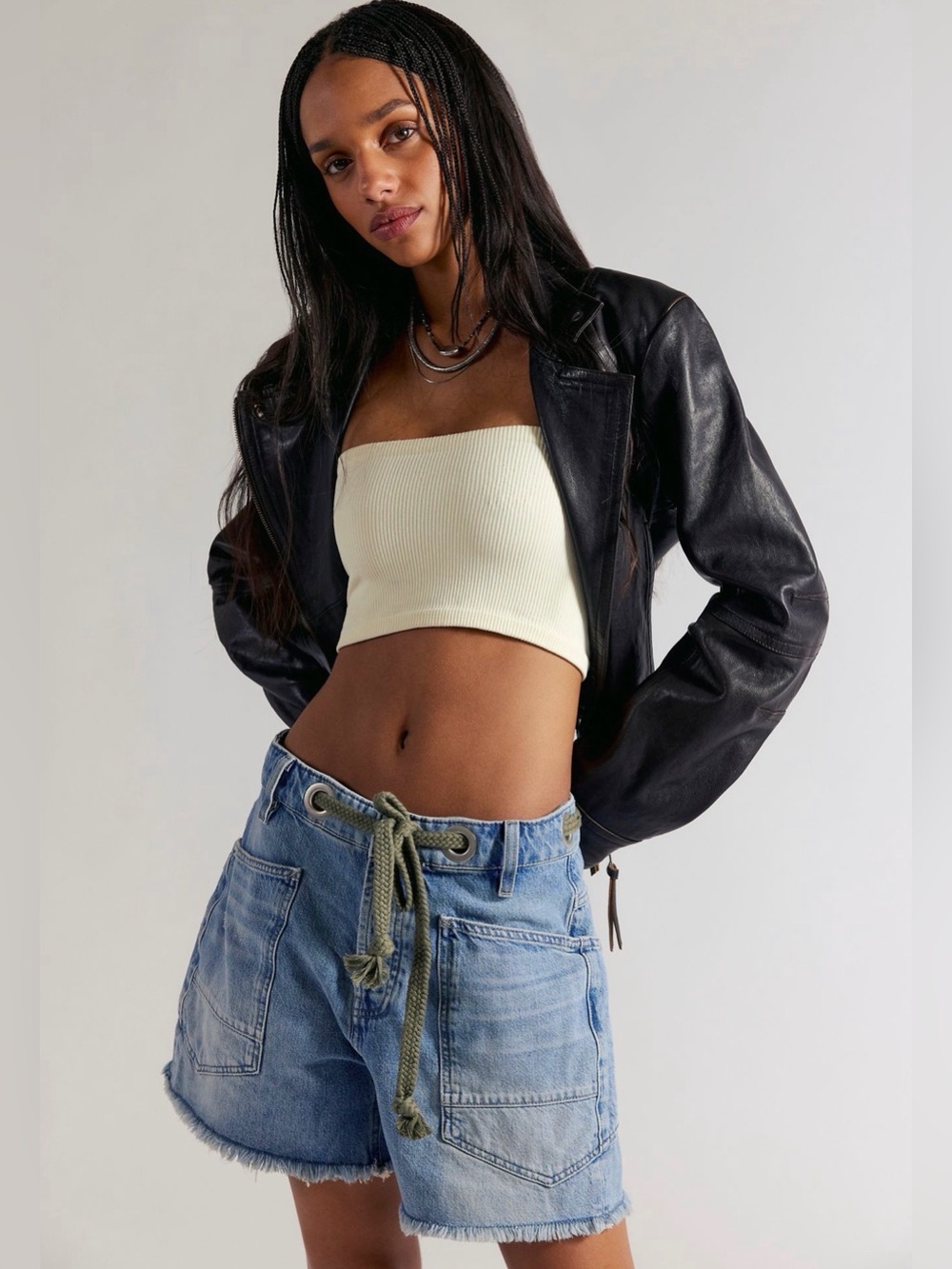 We the Free Moxie Barrel Jean Shorts Size 30